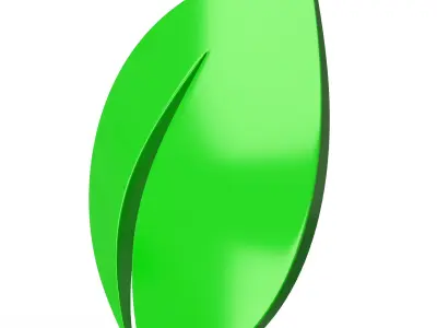 Leaf Symbol Low-poly 3D model