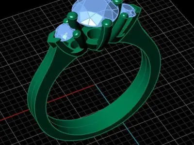 Luxury Engagement Diamond Ring 3D print model purchase