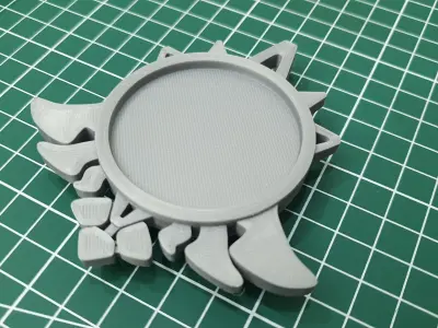 Mondstadt Vision Set - Genshin Impact - Vision Frame and 7 Stone 3D print model