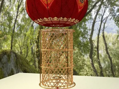 Chinese red lantern  3D model 36