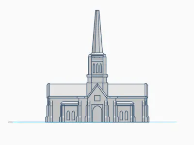 Birmingham England LDS Temple  Free 3D print model
