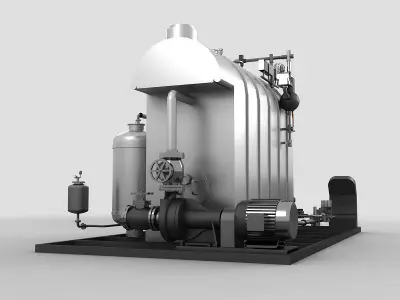 Boiler Senergy valve pipe liquid gas oil ndustrial Machine 3D model