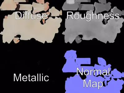 Curly Sheep model pack Low-poly 3D model