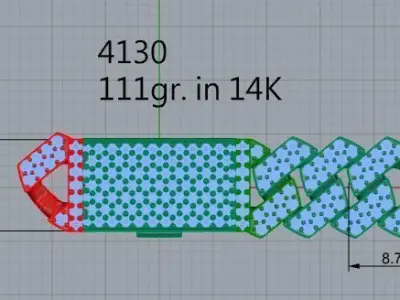 French Pave Cumin Chain 4130 3D print model