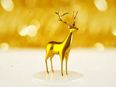 Golden Deer 3D model
