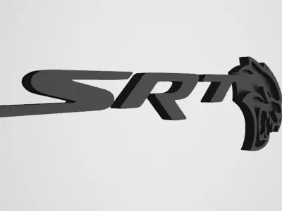 Dodge Challenger or Charger Hellcat Badges 3D model