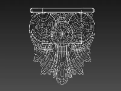 Carved Console 3D model 3D model