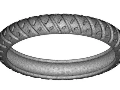 Classic Bike Tyre 3D print model