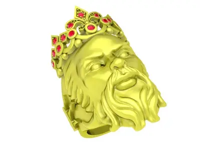 Luxury King Crown Ring for Men  4218 3D print model