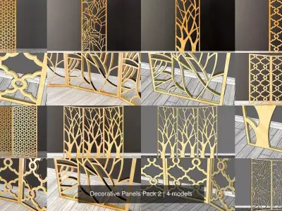 Decorative Panels Pack 2 3D Model Collection