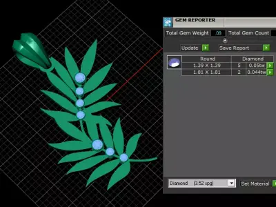 gold leaf pendant 3D print model