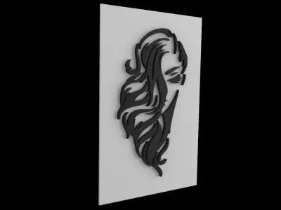 Picture woman 5 3D print model