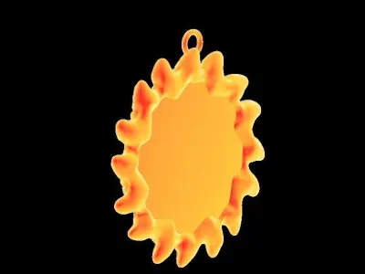 Cute Christmas Rabbit Pendant 3D print model