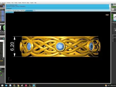 Luxury Celtic Woven Eternity Ring 3D Model for Fine Jewelry 4618 3D print model