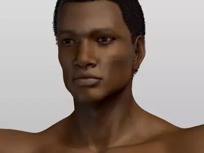 Orpheus Afro Man Zbrush Low-poly 3D model