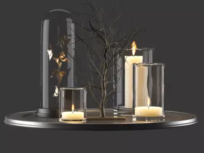 candle decorative  3D model
