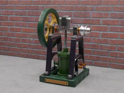 Double Acting Oscillating Steam Engine H Muncaster 3D model