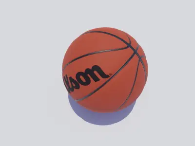 Basketball ball Low-poly 3D model 6