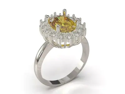 luxury jewelry woman CAD ring model jr00358 3D print model