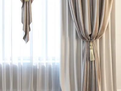 Set 08 Curtains 3D model