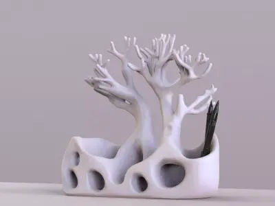 Tree Pen Organizer Printable 3D print model