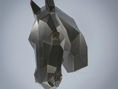 Horse head 3D model purchase