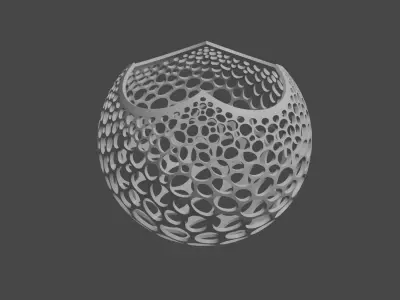 Stereographic Voronoi Sphere 3D print model