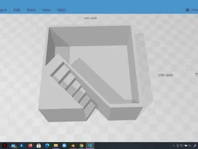 Elegant Pot Plant 3 with stairs 3D printable 3D print model 3D print model