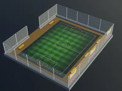 Soccer Stadium - Colombia Low-poly 3D model