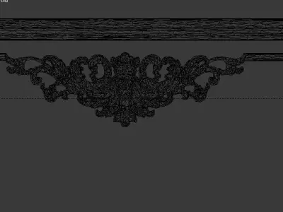 Plaster decorative frame 3D model 03 3D model