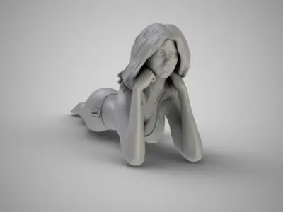 Beach Life Girl 6 3D print model