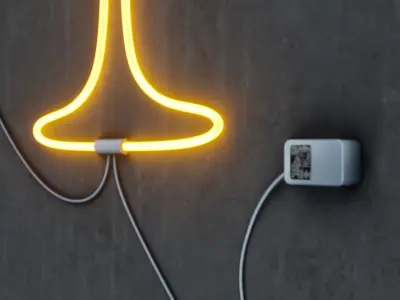 Neon 3D Model 5 - The Martini Free 3D model