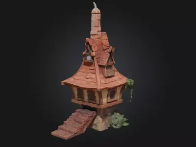 Enchanted Cottage  Whimsy Dwelling of Magic and Mystery 3D model