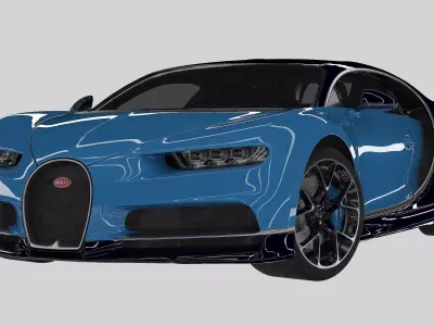 2018 Bugatti Chiron - Simple Interior 3D model