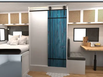 Fiat ducato 17m3 caravan interior design 3D model