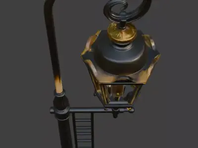 Vintage Street Lamp 3D Model 3D model
