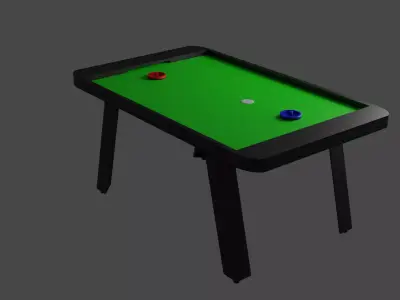 Simple AirHokey  Low-poly 3D model