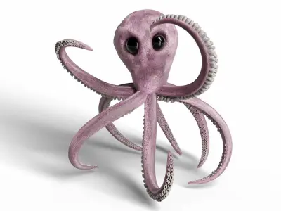 Octopus  Low-poly 3D model