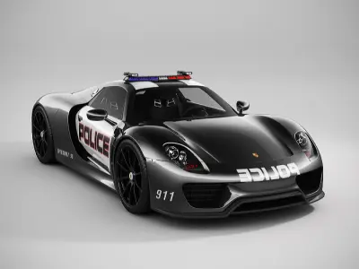 Porsche 918 Spyder Police 3D model