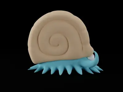 Amonyte pokemon 3D model for 3D print sculpting 3D print model