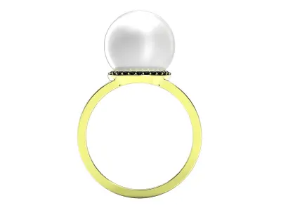 Pearl ring Free 3D print model