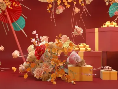 Floristry Fine art display 3D model