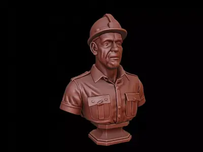 Engineer Bust 3D print model