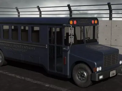Prison Transport Bus 3D model