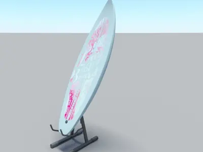 surfboard V3 Low-poly 3D model