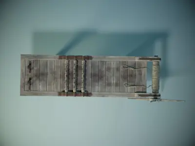 Medieval Torture Rack PBR Low-poly 3D model