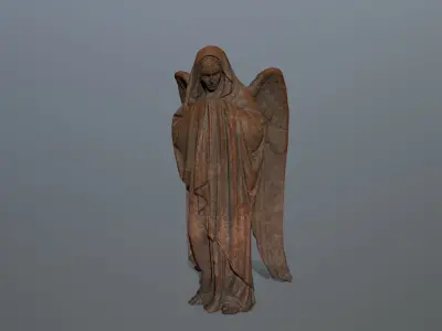 Angel Statue 01 Low-poly 3D model