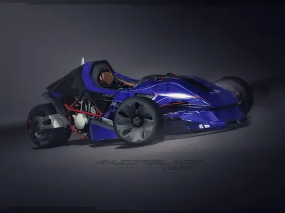 CONCEPT TRIKE BIKE Low-poly 3D model