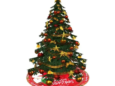Christmas Tree Low-poly 3D model