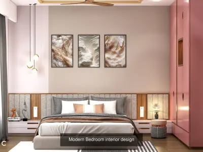 Interior design of bedroom 3D Model Collection